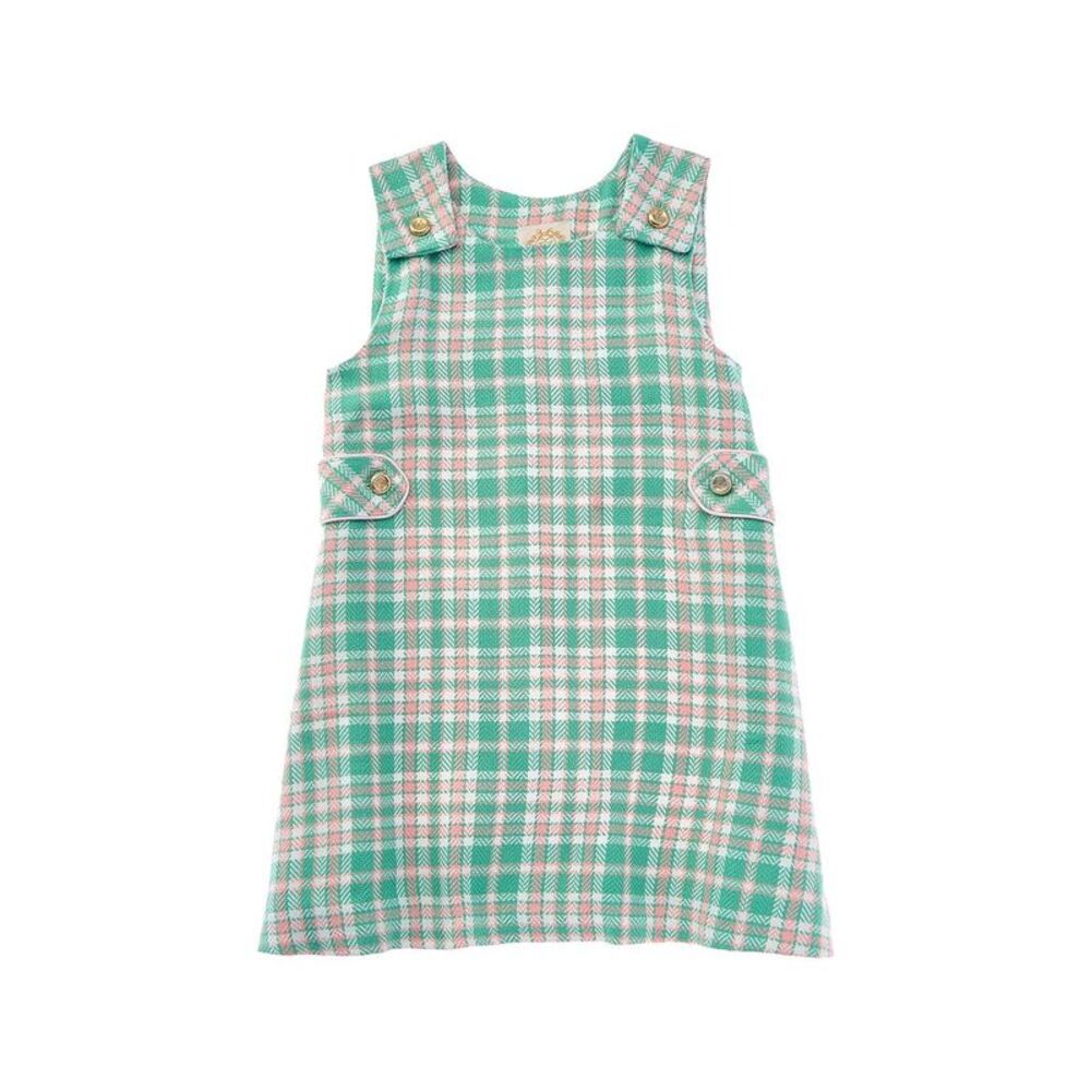 Plaid Green Kids Dress